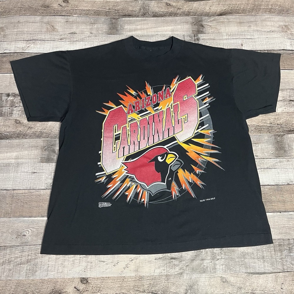 Arizona Cardinals Shirt Size XL Black Vintage 90s NFL Football Sportswear